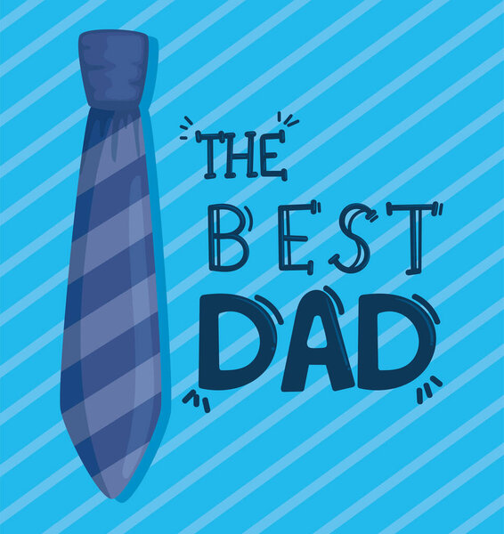 Best dad lettering card Stock Vector