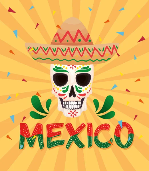 Celebrazione messicana cartolina — Vettoriale Stock