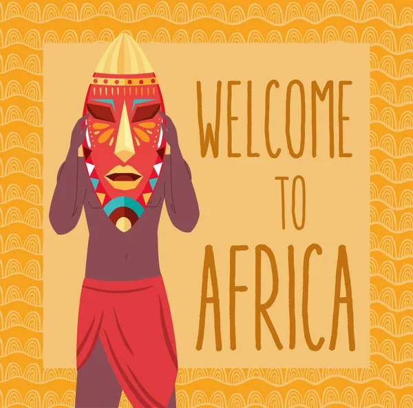 Bienvenido al cartel de África — Vector de stock