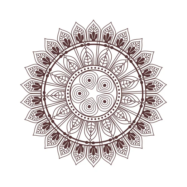 Décoration mandala violet — Image vectorielle