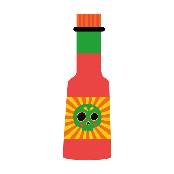 Producto de la botella caliente salsa — Vector de stock