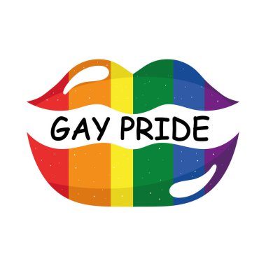 Dudaklarında lgtbi bayrağı