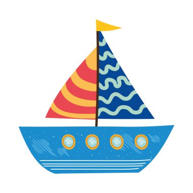 Şirin mavi yelkenli