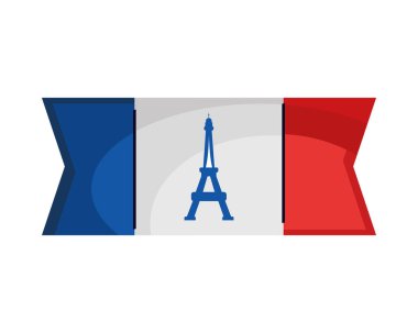 Fransa bayrağı ve Eyfel kulesi