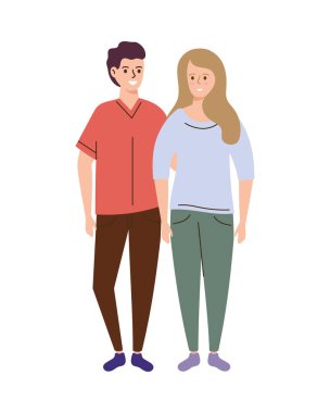 Sevgili çift ayakta