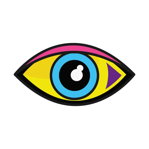 Eye nineties nostalgia style — Vetor de Stock