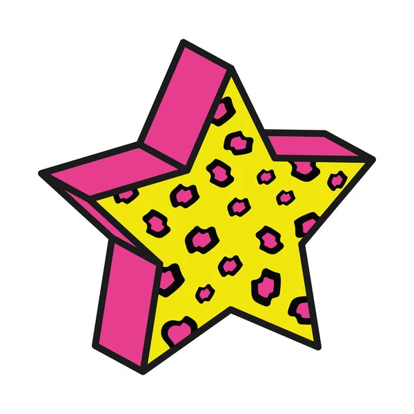 Étoile isométrique style des années 90 — Image vectorielle