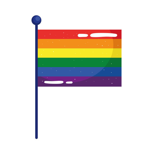 lgtbi flag in pole