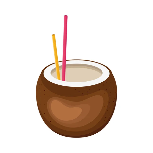 Смачний коктейль кокосового — стоковий вектор