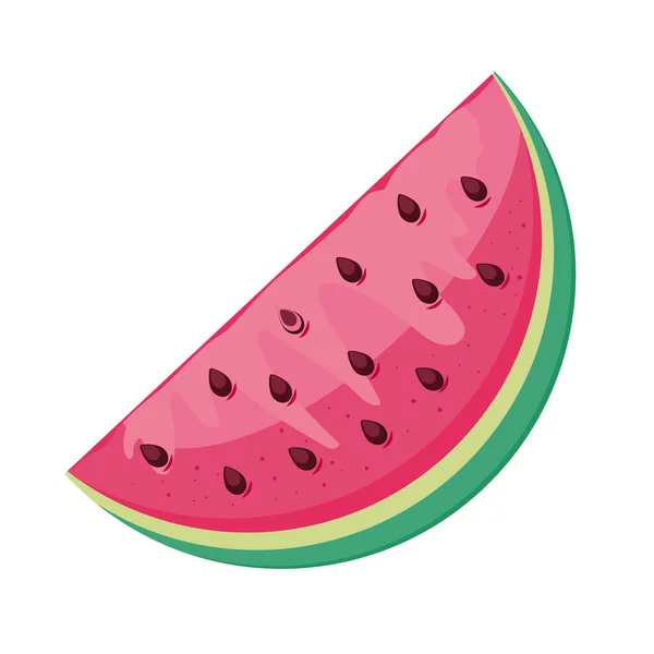 Porção de fruta de melancia — Vetor de Stock