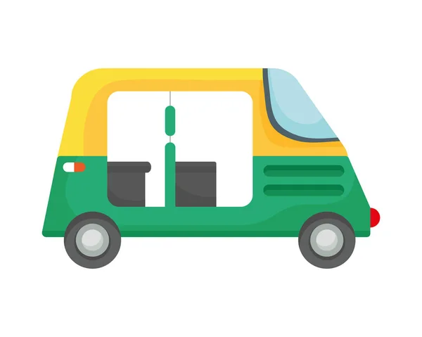 Tuk tuk transporte indio — Vector de stock