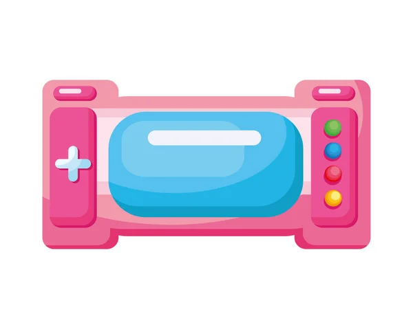 Pink video game device — Vector de stock