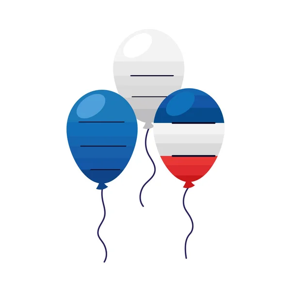 French flag in balloons helium — Stockvektor