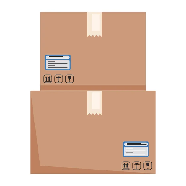 Carton boxes packings —  Vetores de Stock