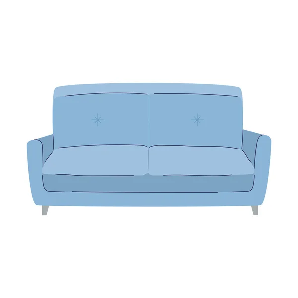 Blue livingroom sofa — Vettoriale Stock