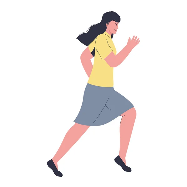 Businesswoman worker running — Image vectorielle