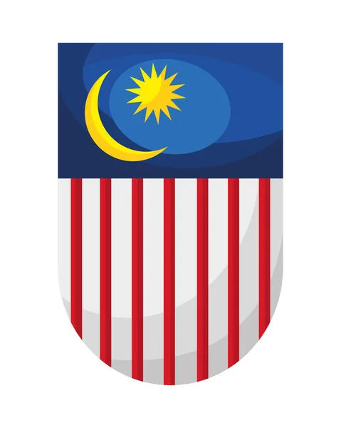 Tanda malaysia dalam perisai - Stok Vektor