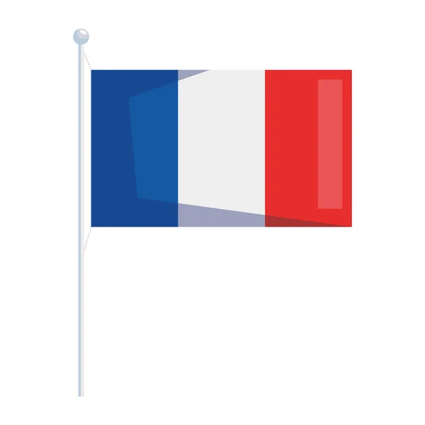 Franciaország lobogója jelkép — Stock Vector