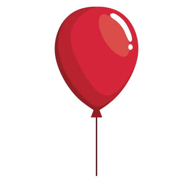 Red balloon helium floating — Stock Vector