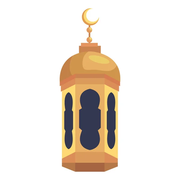 Golden lamp muslim — Vetor de Stock