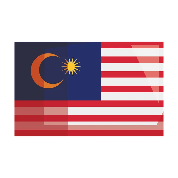 马来西亚人旗帜标志 — 图库矢量图片