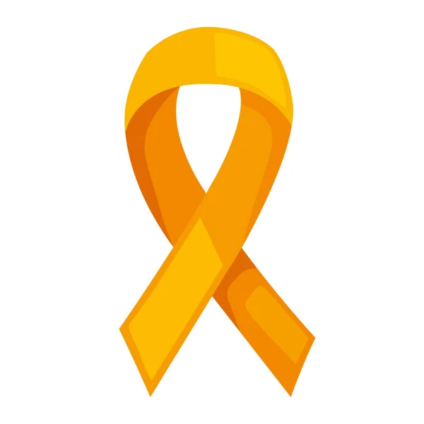Žlutá maio laranja stuha kampaň — Stockový vektor