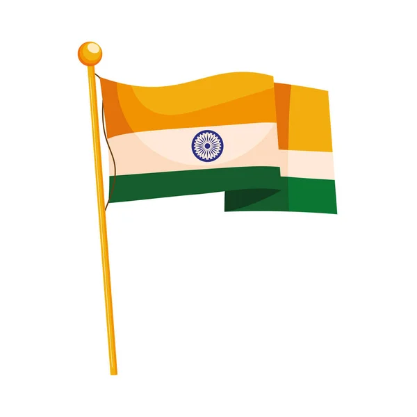 Σημαία Ινδίας σε πόλο — Διανυσματικό Αρχείο