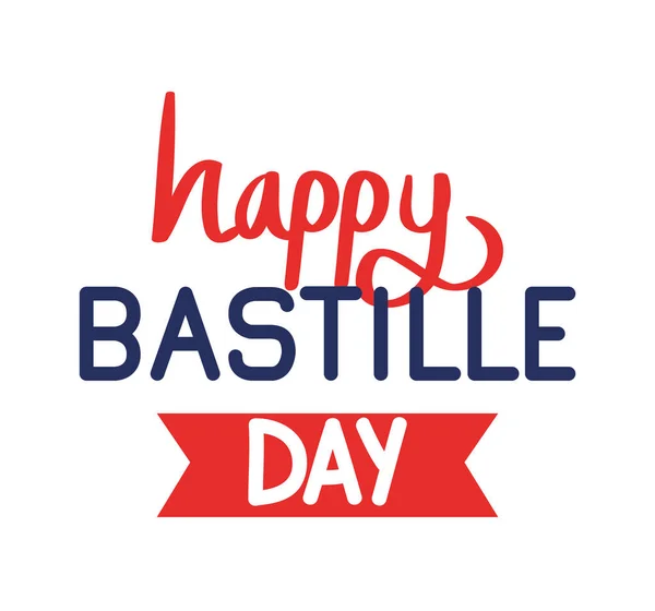 Lettrage du jour de la bastille — Image vectorielle