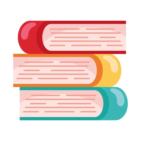 Apilar libros de texto — Vector de stock