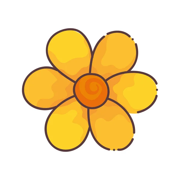 Gul söt blomma — Stock vektor
