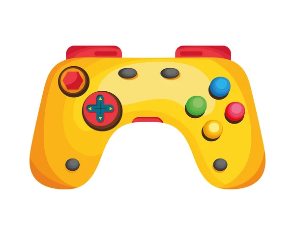 Controllo del videogioco giallo — Vettoriale Stock