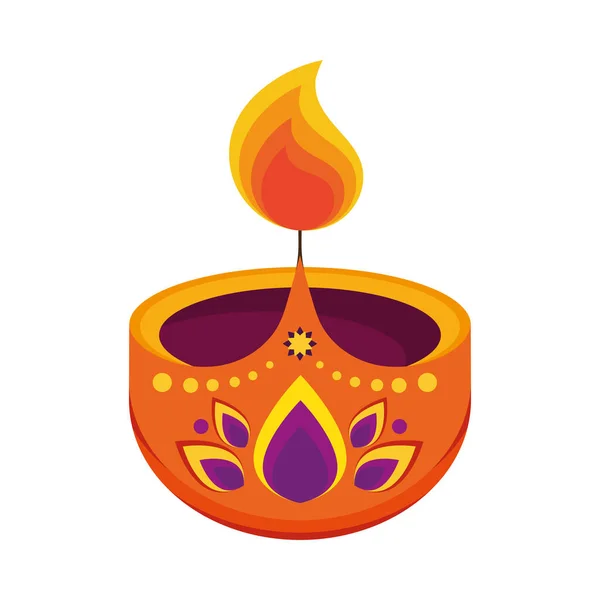 India culture candle — стоковый вектор