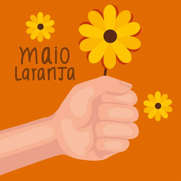 Maio laranja card — Archivo Imágenes Vectoriales