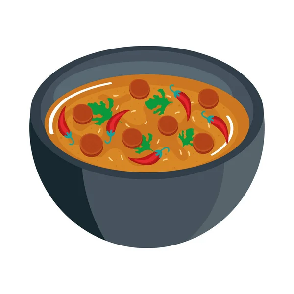 Mulligatawny soup indian food — Vettoriale Stock