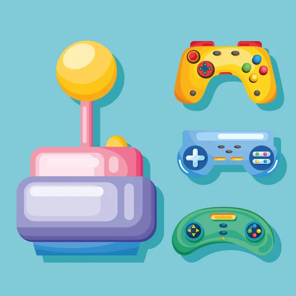 Quatro ícones de jogos de vídeo —  Vetores de Stock