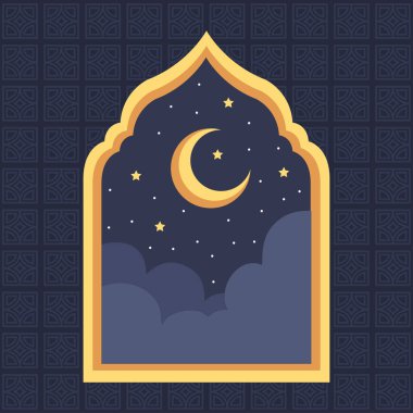 Gece gökyüzü ile Arap kemeri