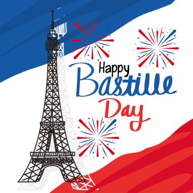Mutlu Bastille Günü posteri
