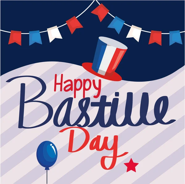 Cartel del Día de la Bastilla — Vector de stock