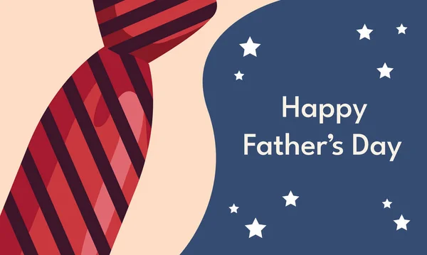 Fathers day message with necktie — Vettoriale Stock