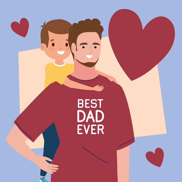 Meilleur papa jamais lettrage — Image vectorielle