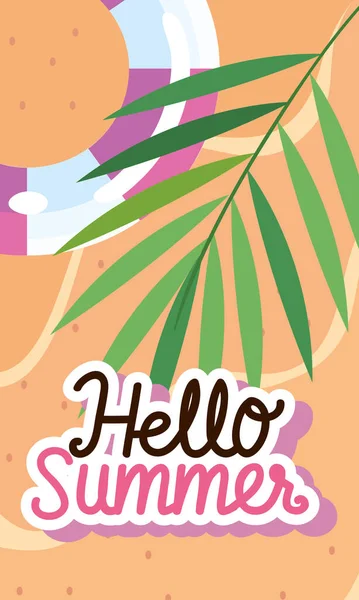 Hello summer poster — Stock Vector