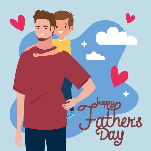 Glada fäder dag bokstäver — Stock vektor