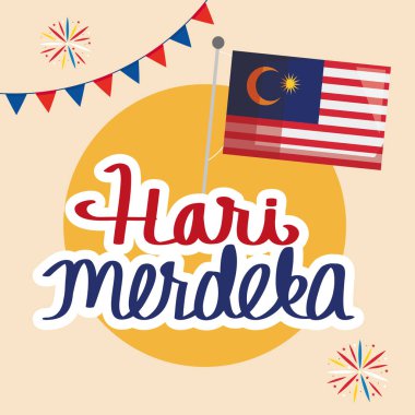 hari merdeka çerçeve içinde harfler