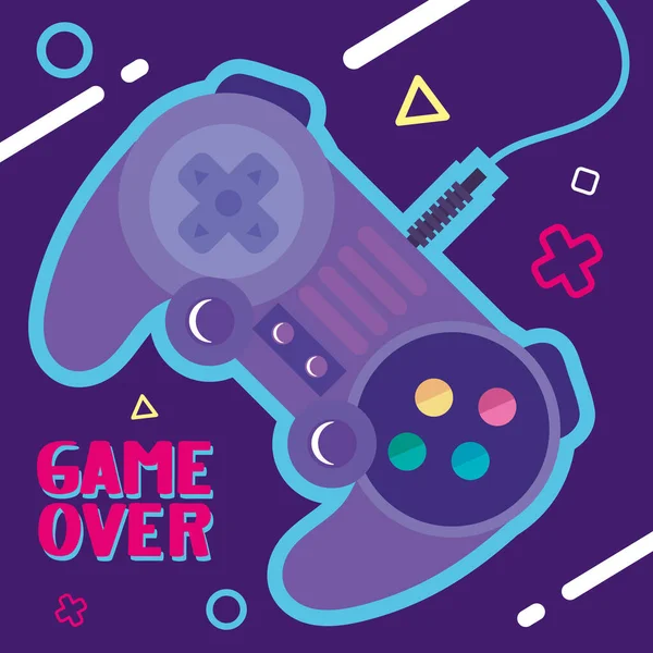 Game over lettering with control — vektorikuva