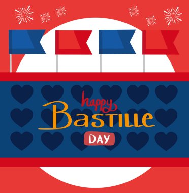 Bastille Günü kartpostalı