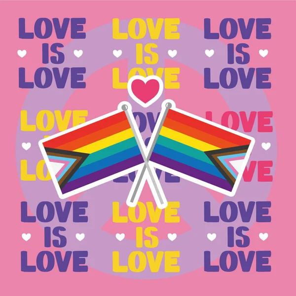 爱情是情书的海报 — 图库矢量图片