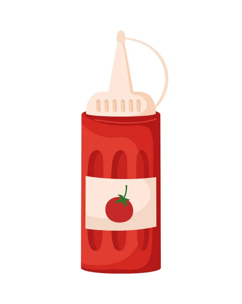 Bottiglia di salsa di pomodoro — Vettoriale Stock