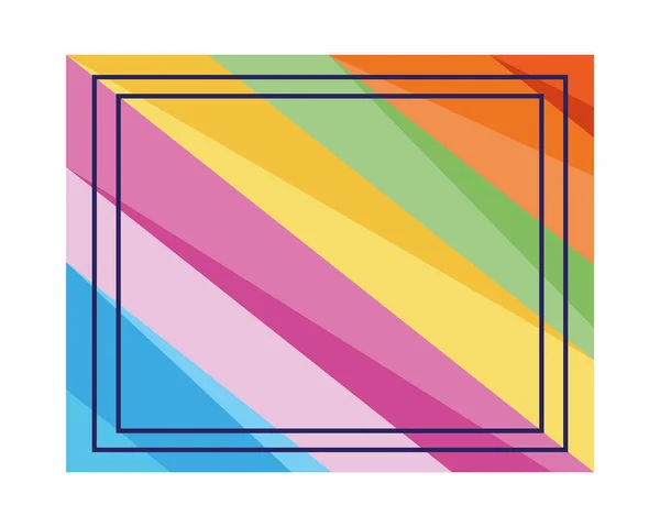 Holographic square sticker — Vettoriale Stock