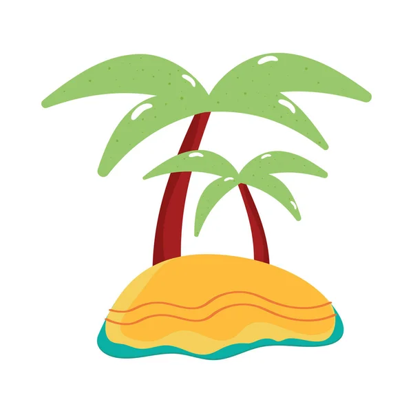 Arbres palmiers tropicaux — Image vectorielle