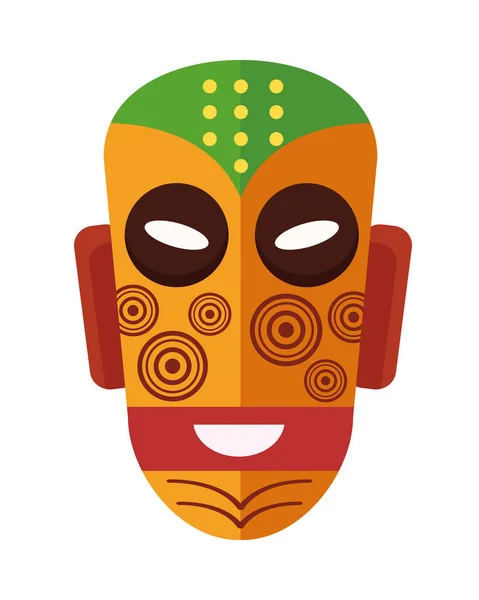 Africká kultura dřevěná maska — Stockový vektor